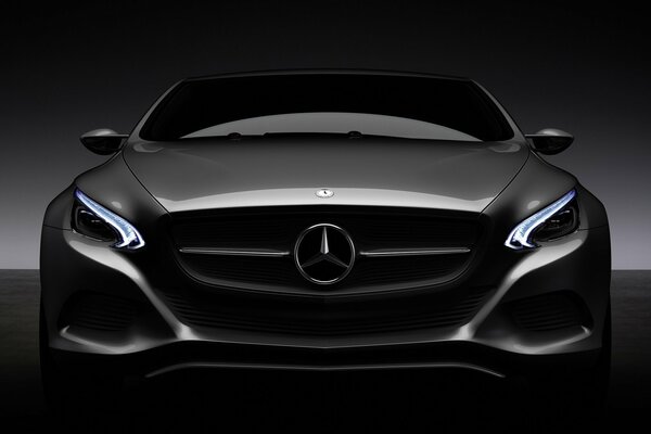 Elegant Mercedes on a dark background