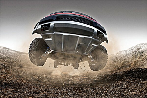 Ford s Jump on the desert road