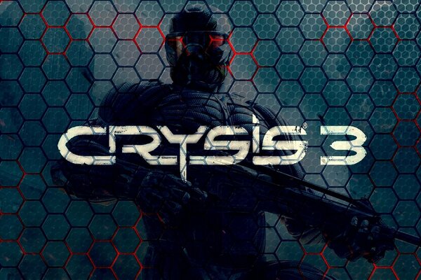 A soldier with a machine gun on the screen saver for crysis 3