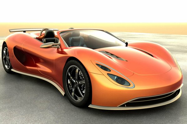 Supercar sport puissant orange