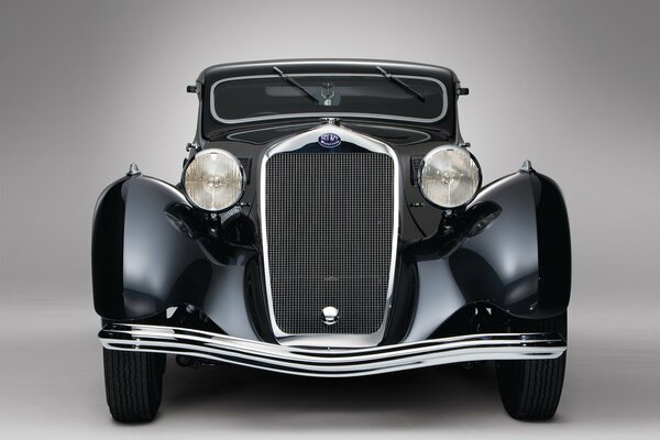 Black classic car photo