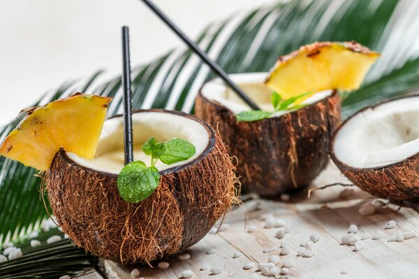 Un delizioso cocktail di Pina Colada