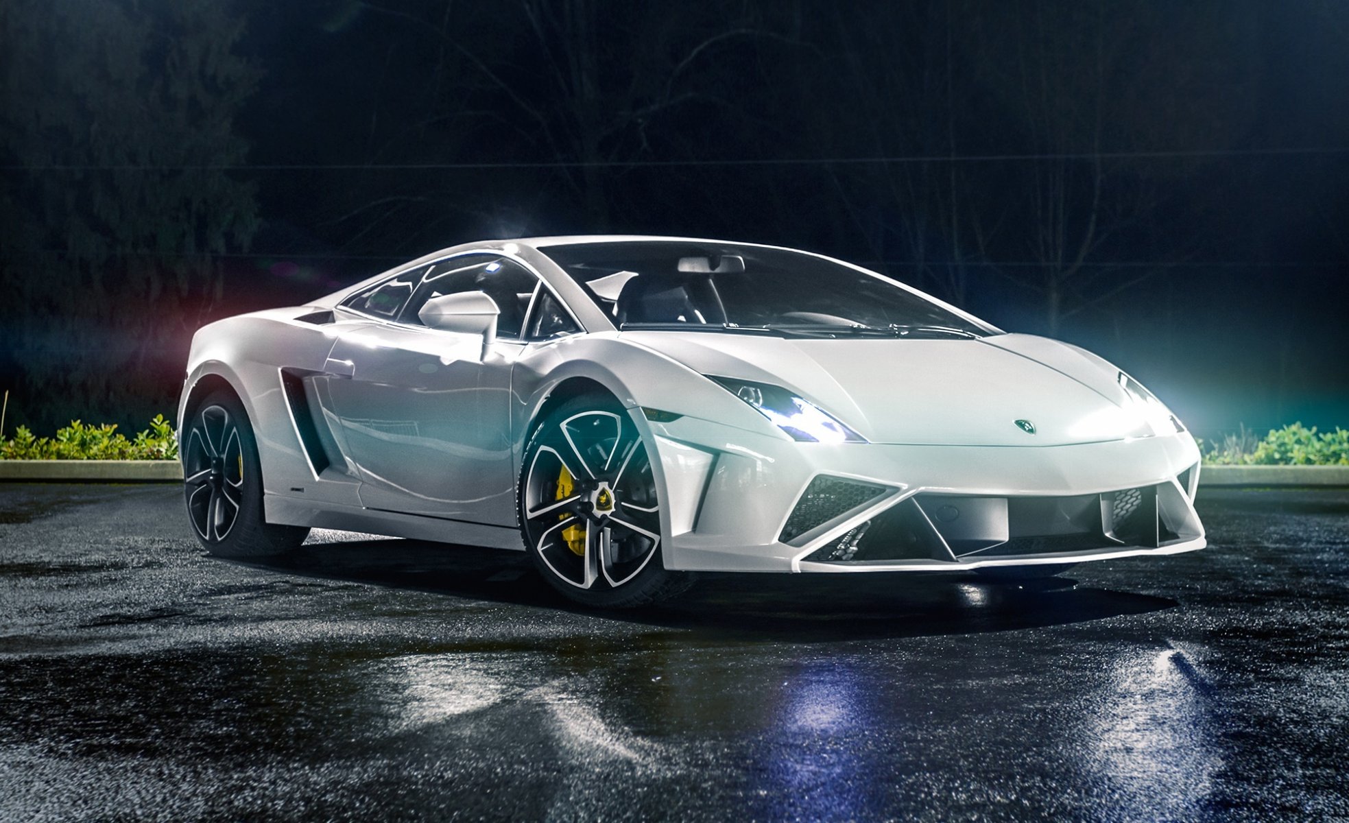 lamborghini gallardo lp560-4 2013 notte luce bianco supercar messa a punto da nord-ovest interni auto