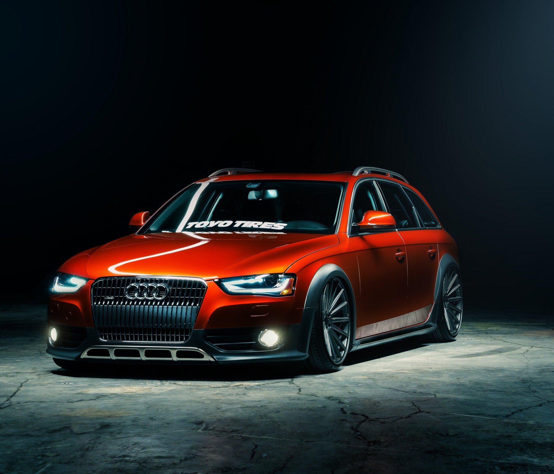 audi orange avant toyo tires vossen