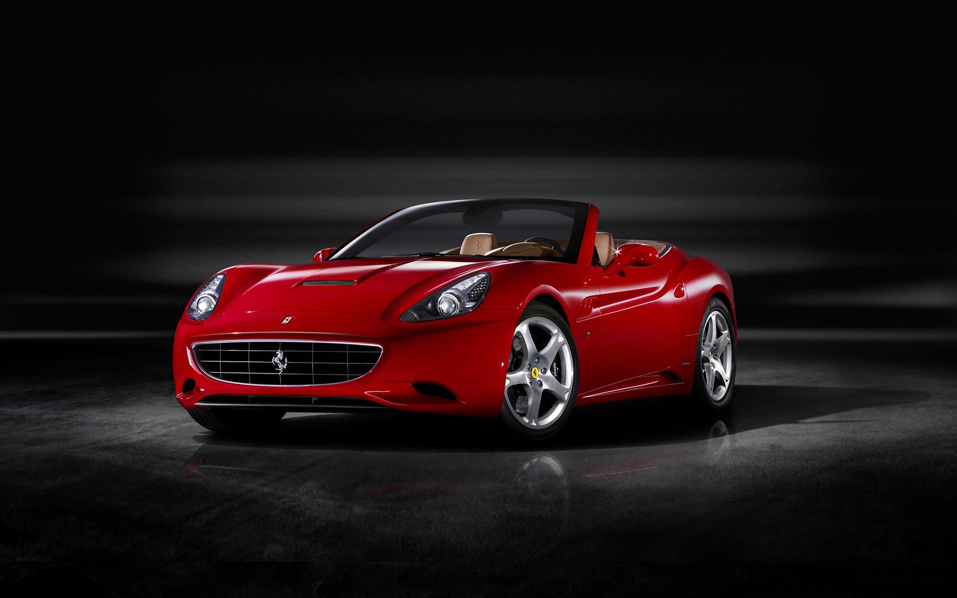 ferrari california ferrari auto samochód czerwony przód reflektory samochód sportowy