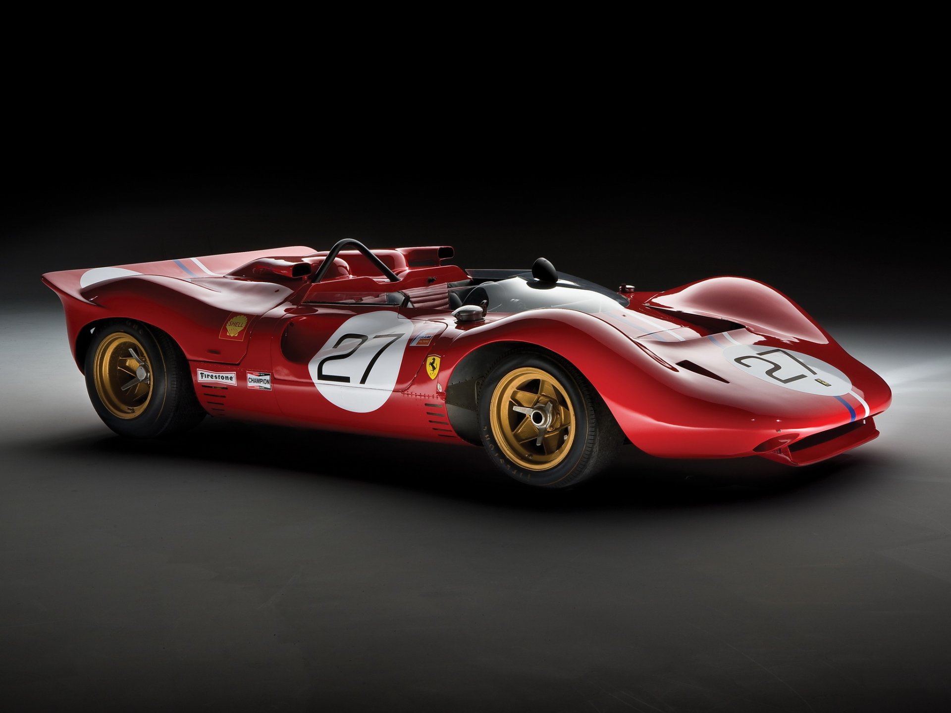 voiture de course classique ferrari can-am spider 1967