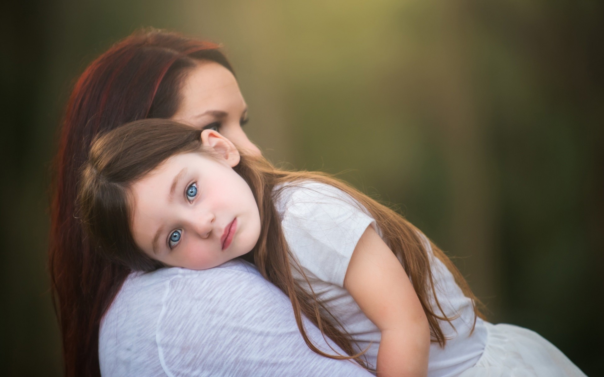 mère grand écran plein écran fille enfant fond vue maman fond d écran