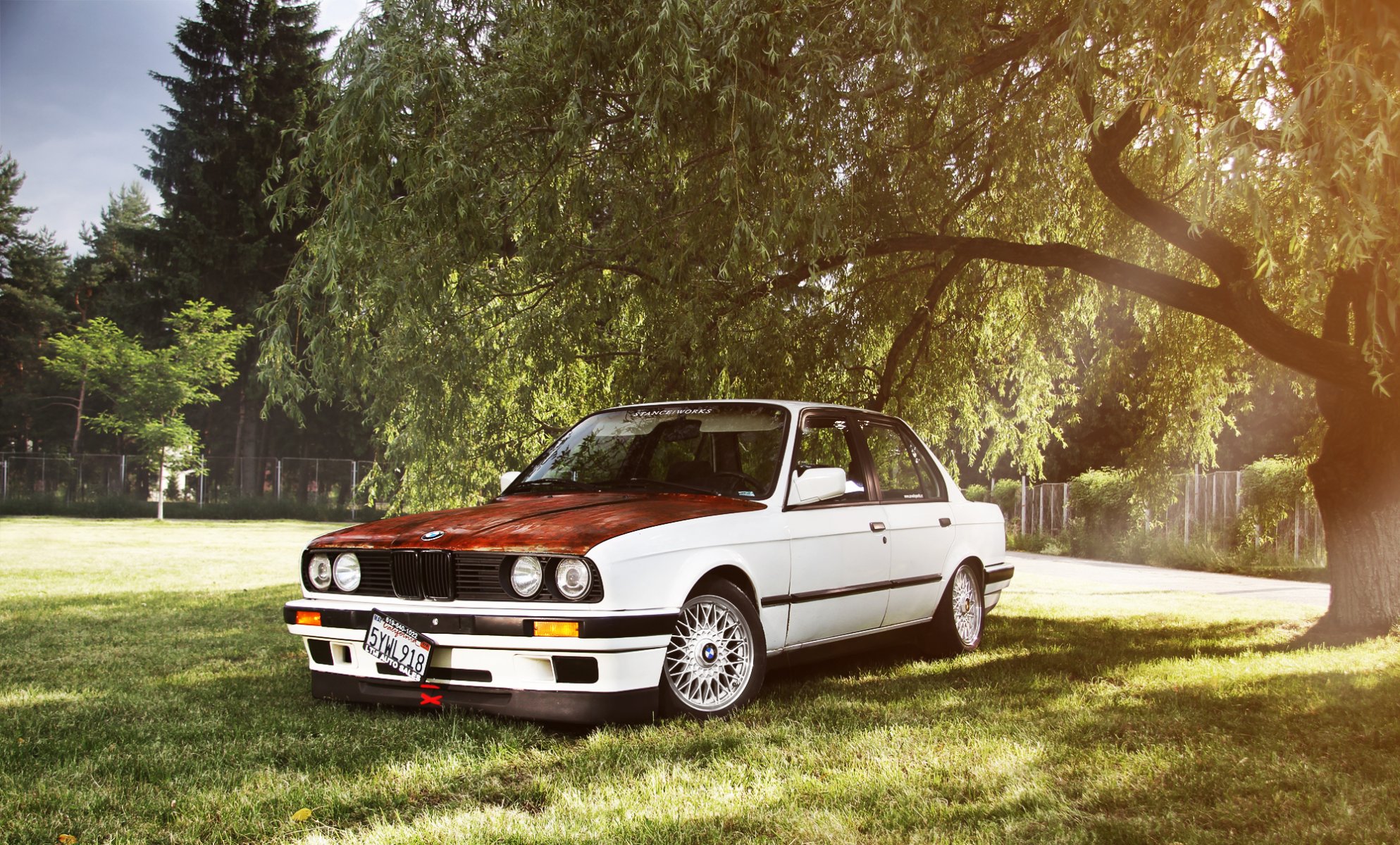 bmw e30 tuning bbs bmw 3 series white rusty