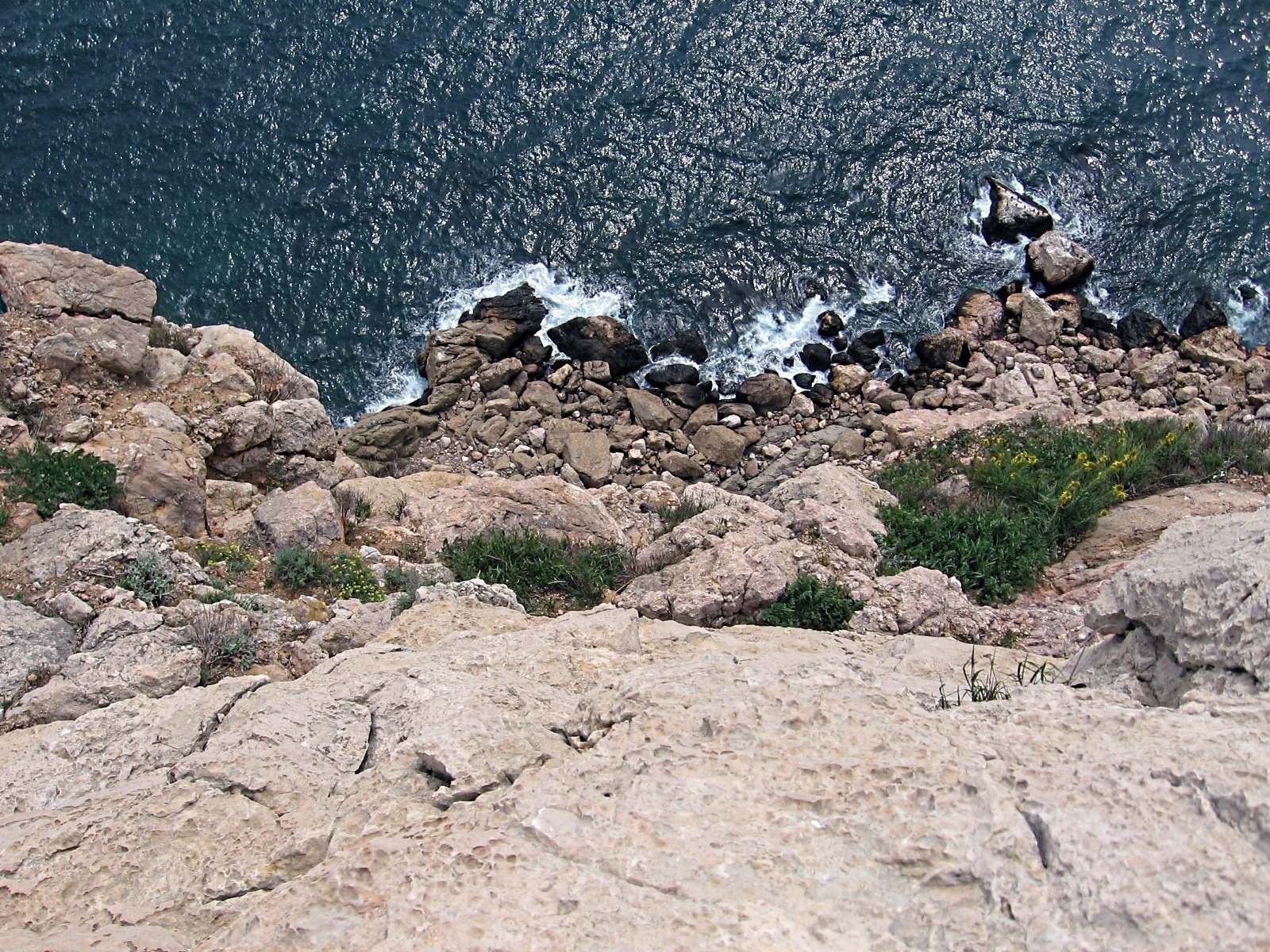 riva onde rocce rocce acqua erba