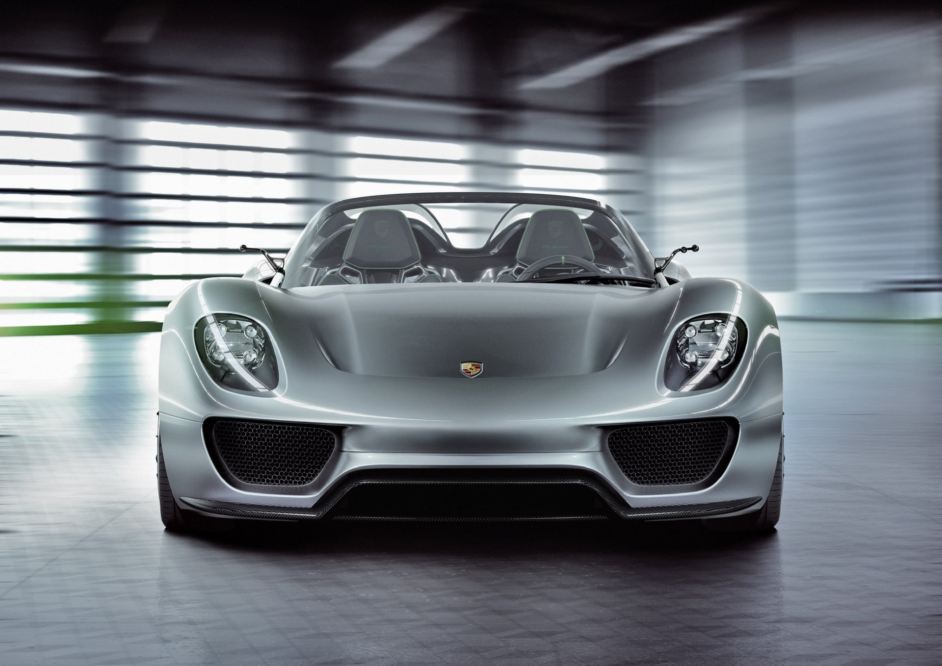 porsche spyder concept widok z przodu concept reflektory