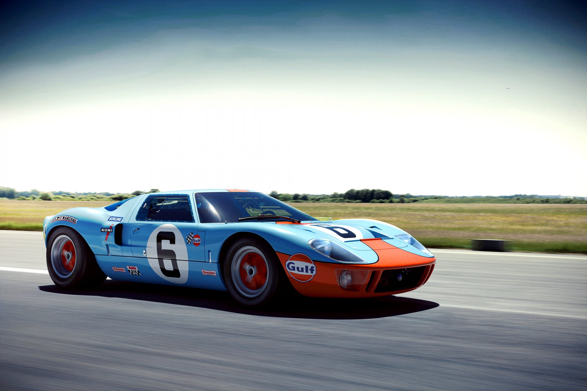 ford gt40 wheelsandmore niebieski przednia prędkość