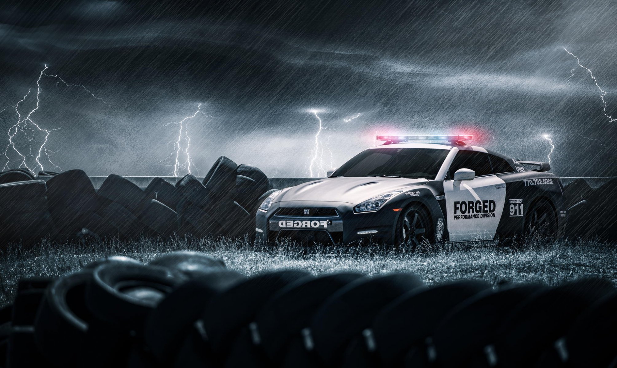 nissan gt-r black police nissan tires tires rain lightning