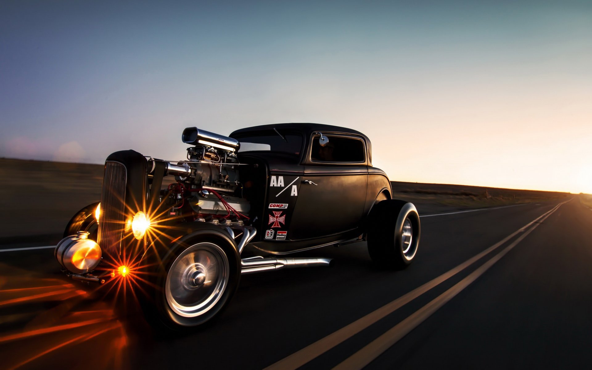 ford hot rod car lunchbox photowork