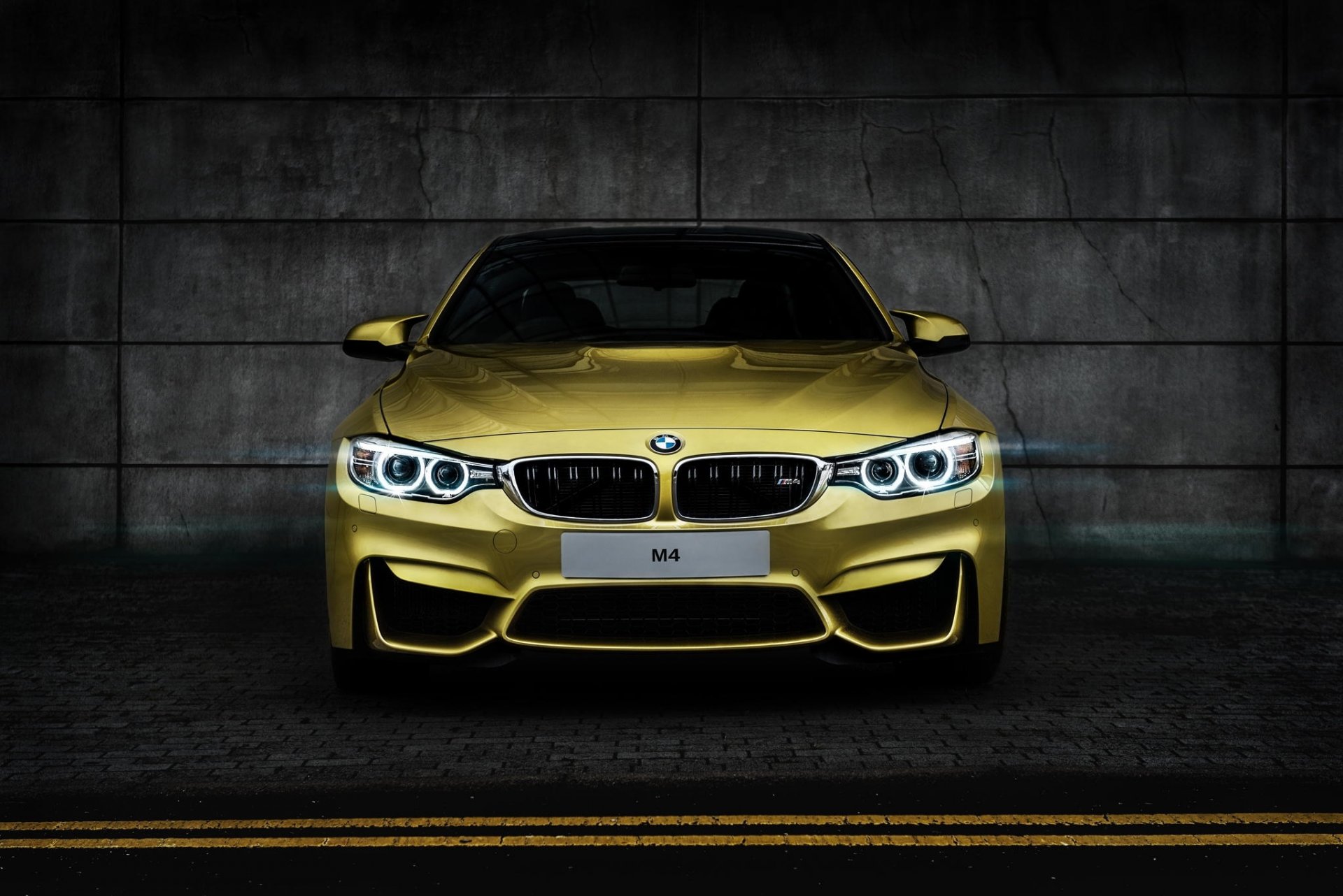 bmw m4 coupe f82 żółty przód tomirri bmw