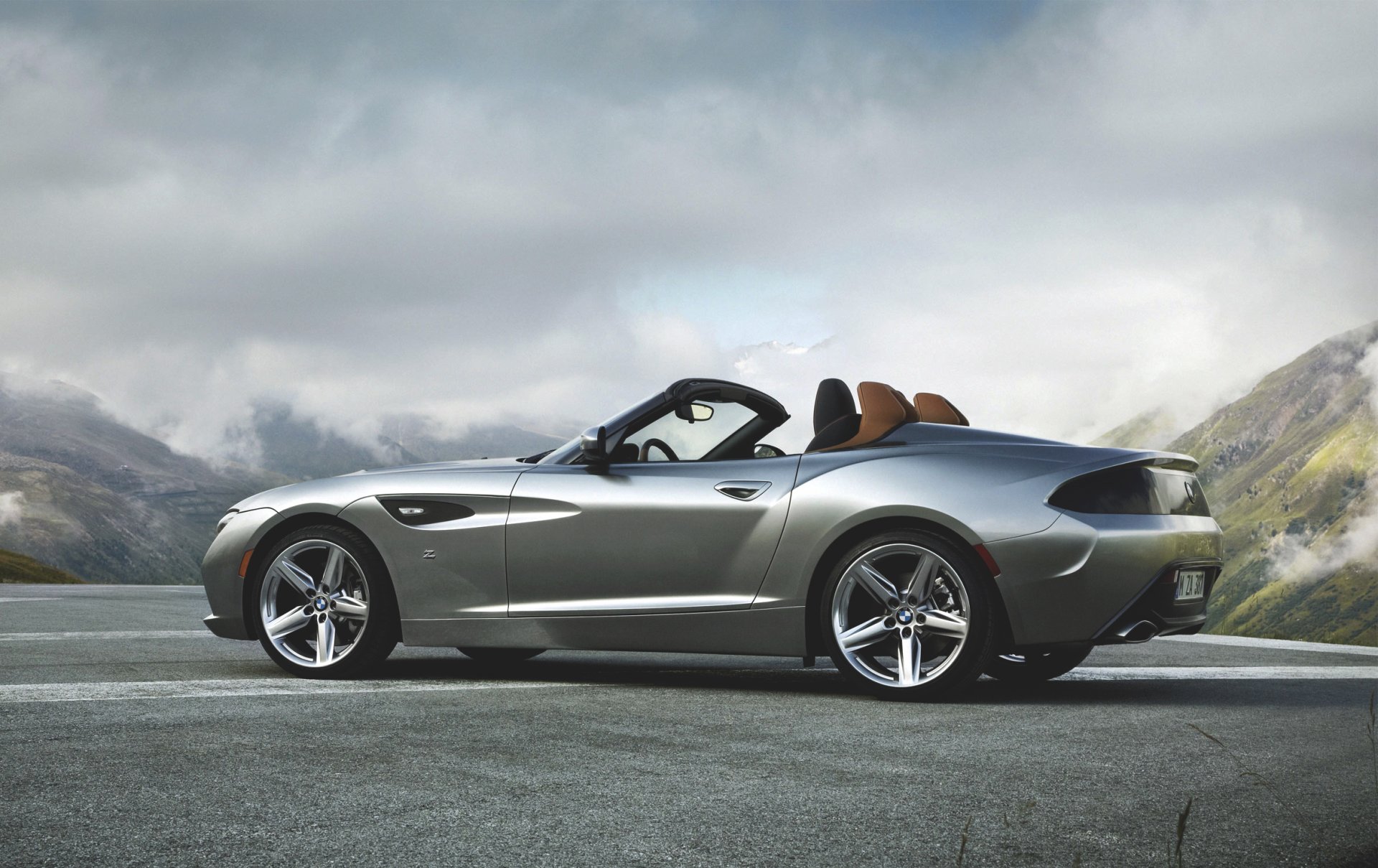 bmw zagato auto convertible grey coupe side view car bmw