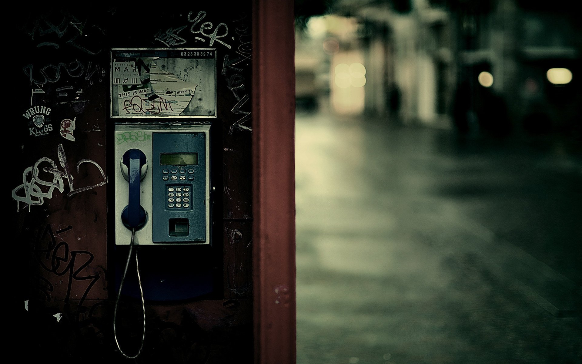 telefono città cabina luci