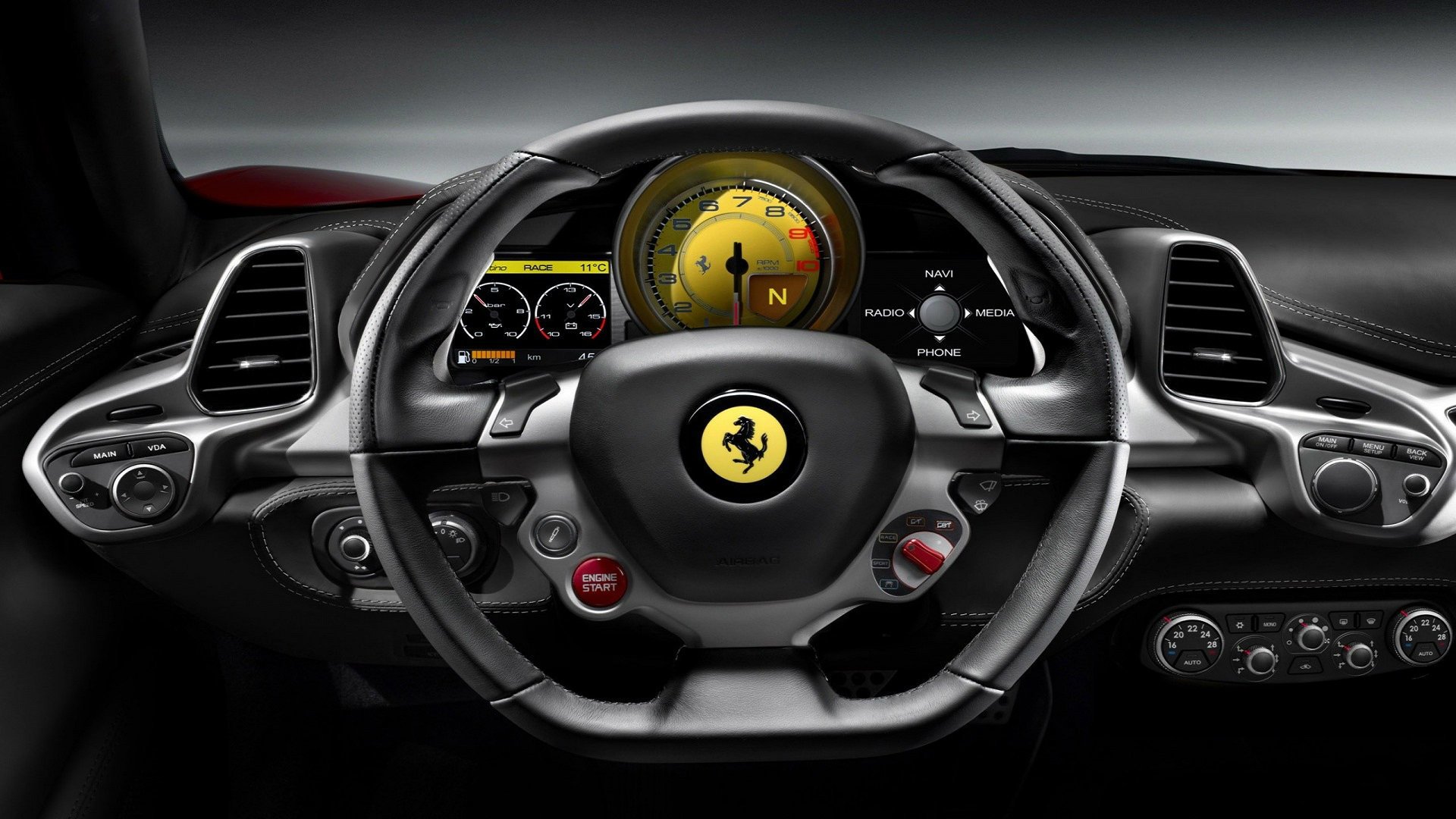 ferrari interior dashboard control command car