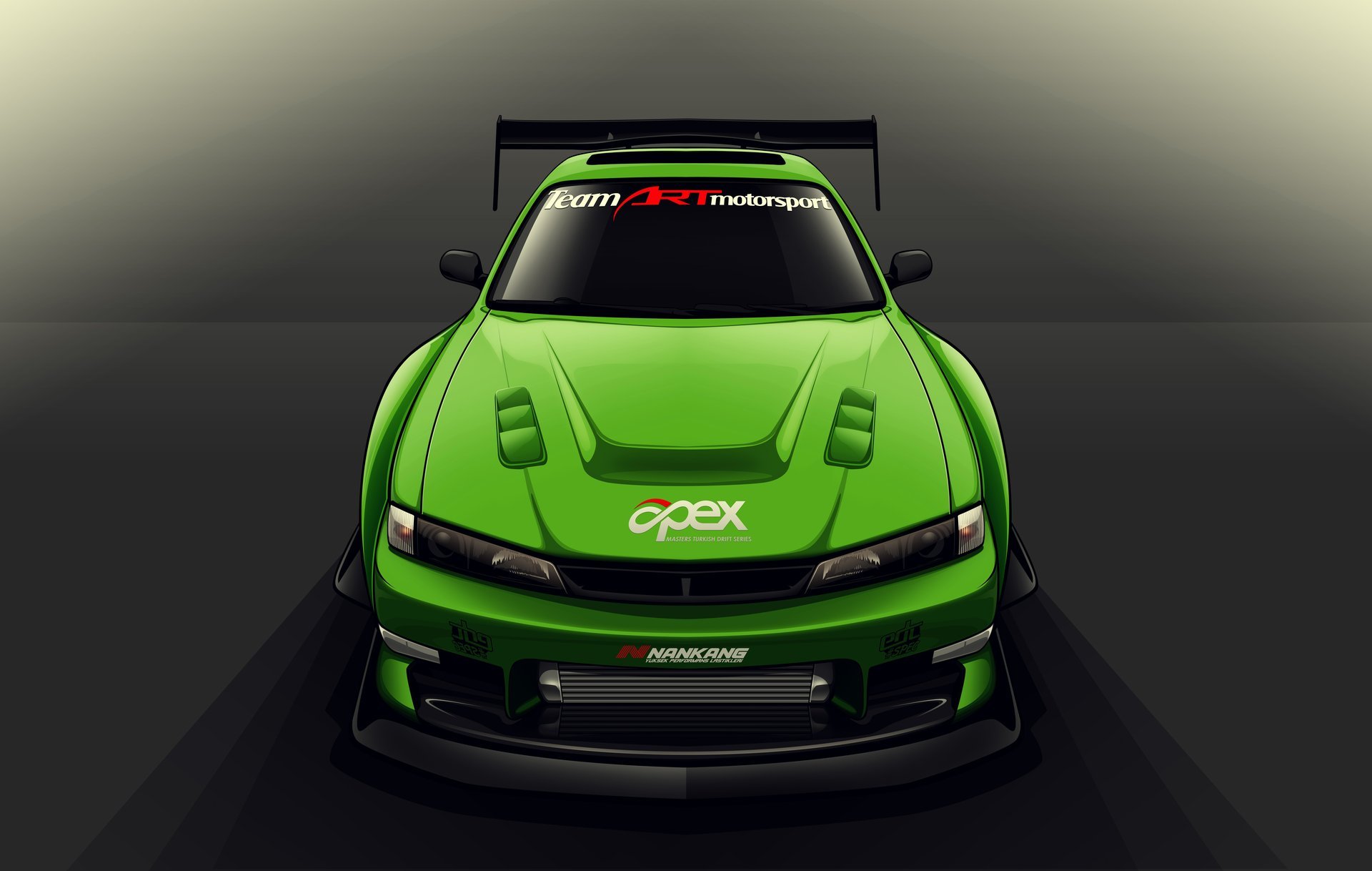 nissan silvia s14 drift spec vector por edcgraphic