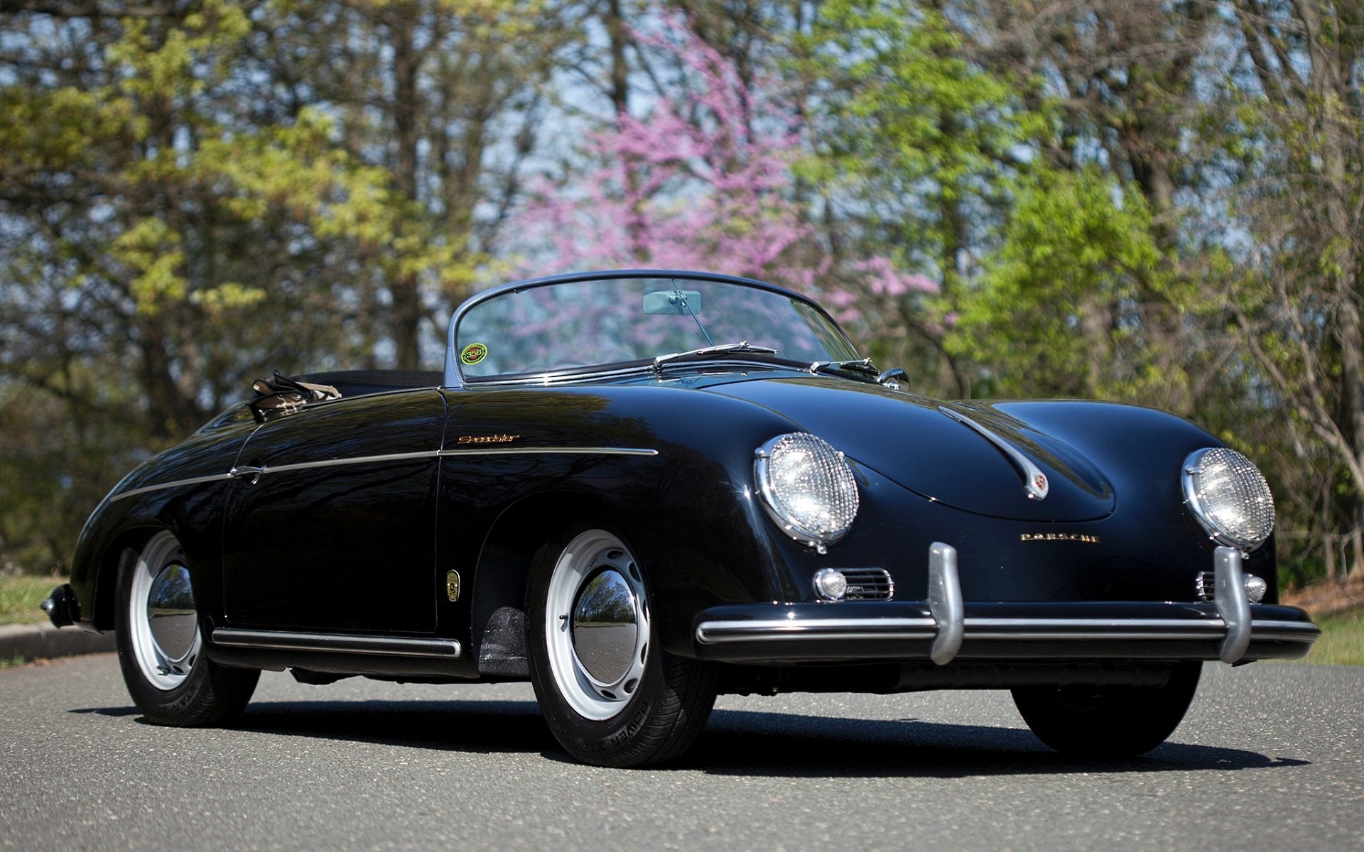 porsche pre-a speedster przez reuther 1955 porsche roadster przód klasyczny tło