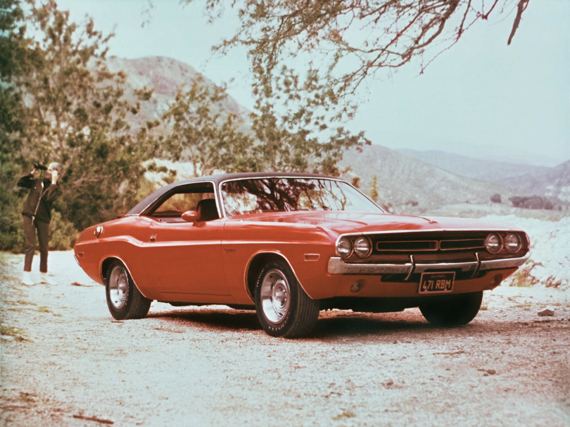 dodge challenger 1971 samochód samochód mięśniowy przód przystojny