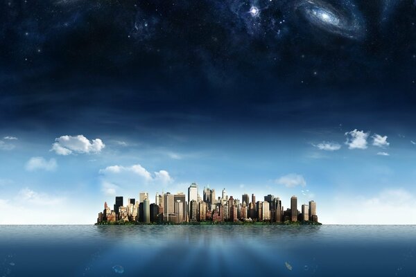 A metropolis in the middle of the ocean