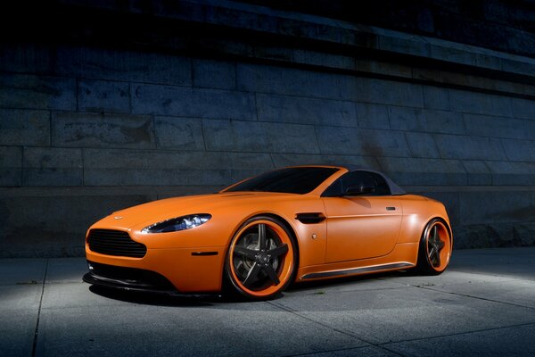 Orange Aston martin auto tapes