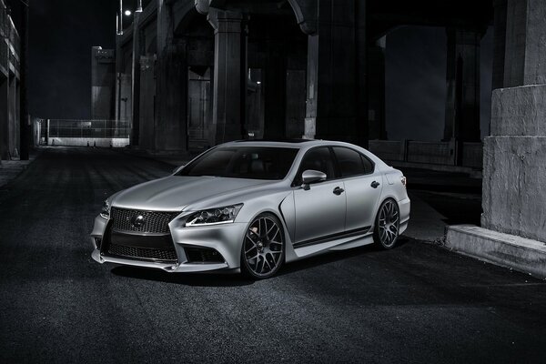 Lexus car at night in an alley