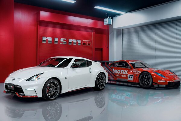 Nissan auto coche blanco gris