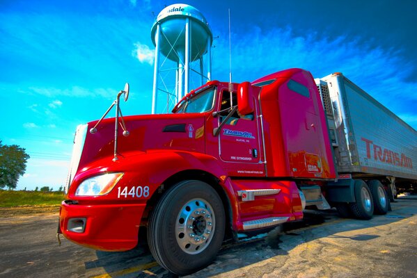 Kenworth camion rouge de la société américaine