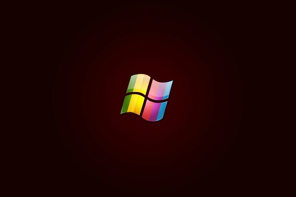 Logo Windows multicolore su sfondo nero