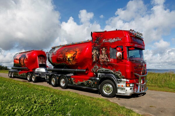 Fuoco aerografo trattore scania r 620