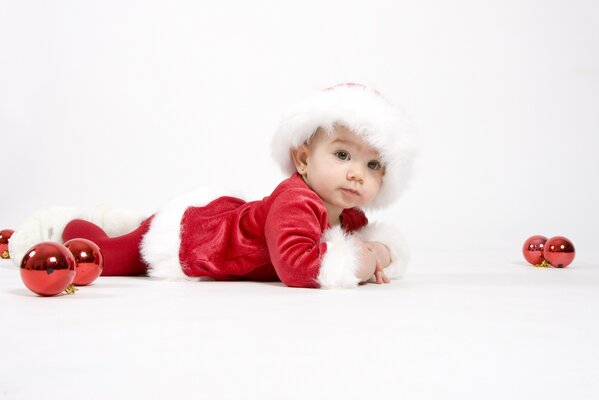 Servizio fotografico di Capodanno con un bambino a Natale