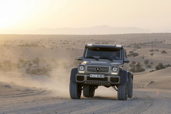 Mercedes gelik car with big wheels