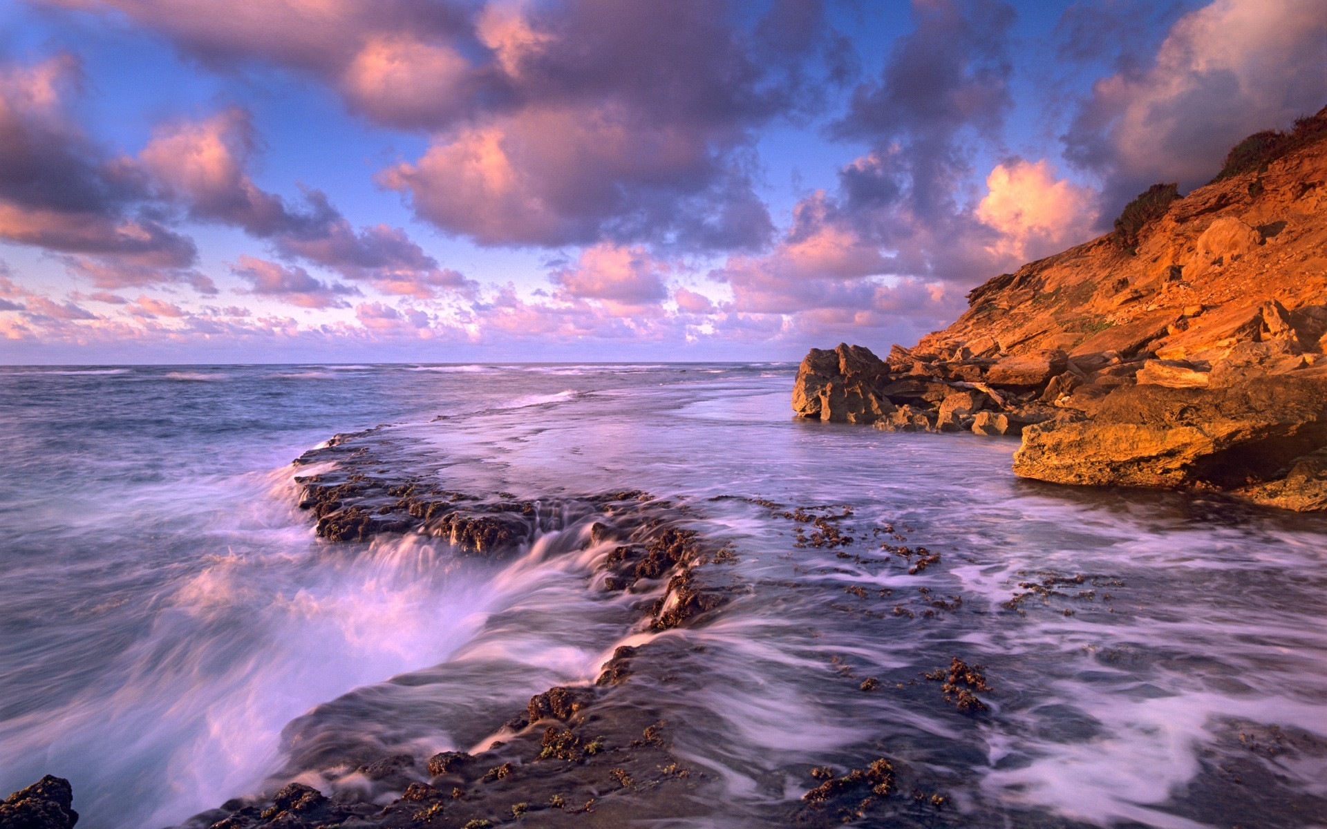 windows 7 siete agua piedras nubes