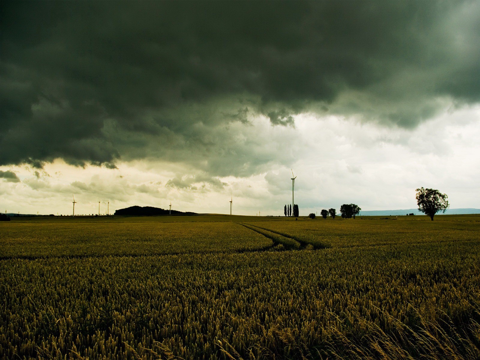 feld straße windmühle