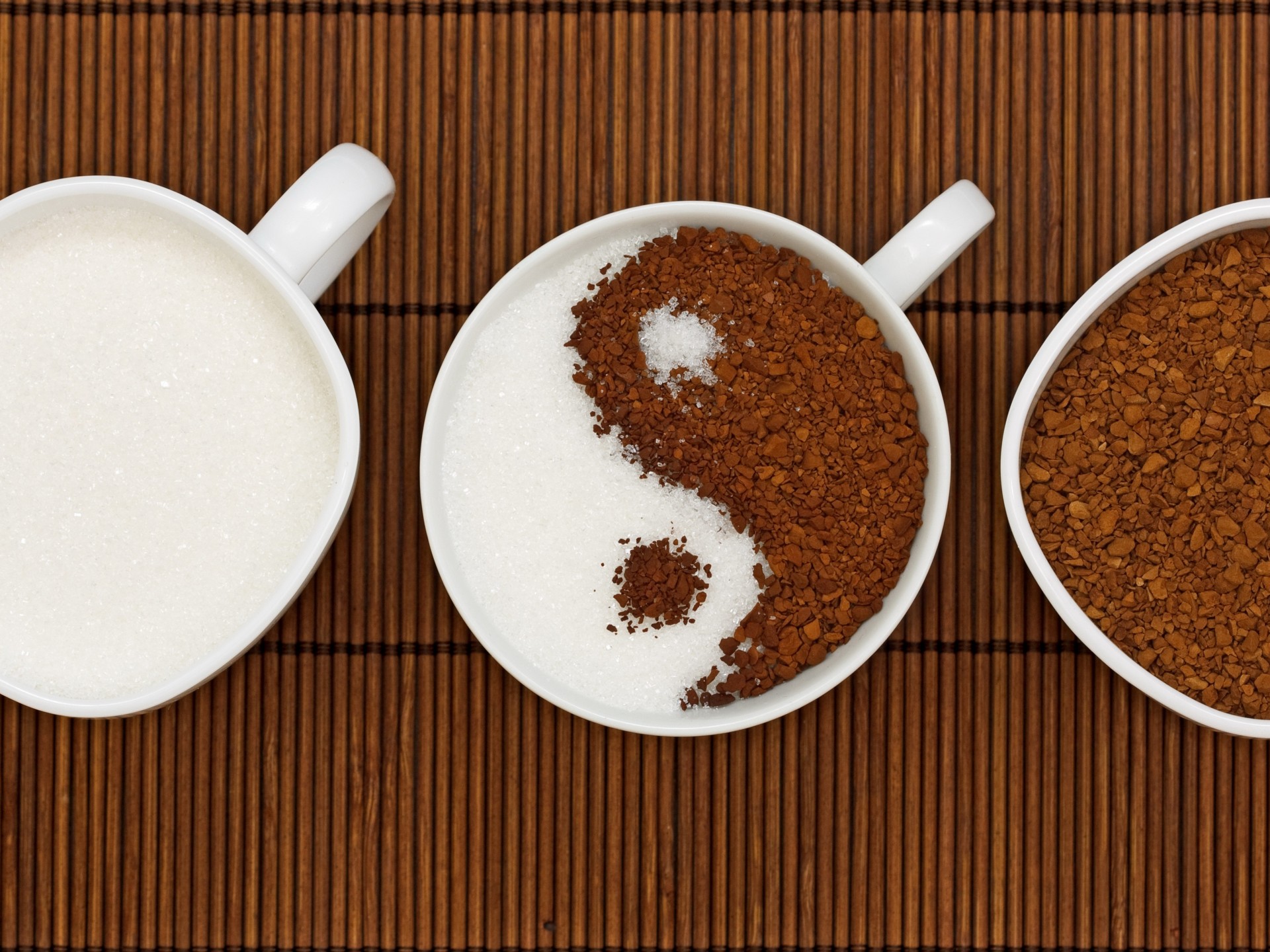 kaffee yin yang zucker