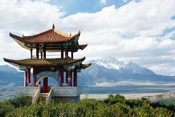 Pagode chinoise dans les montagnes