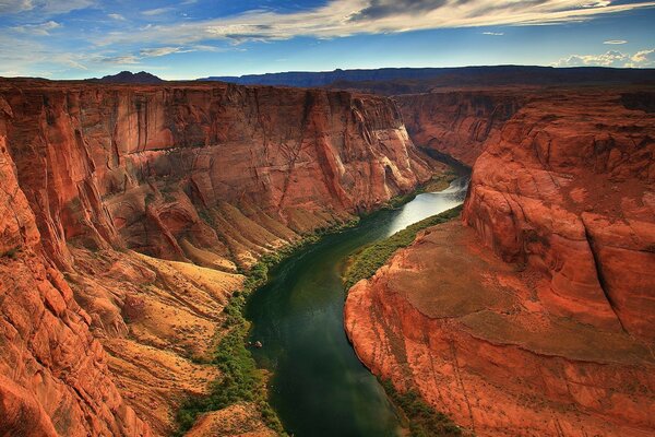 Majestic river in the rocks