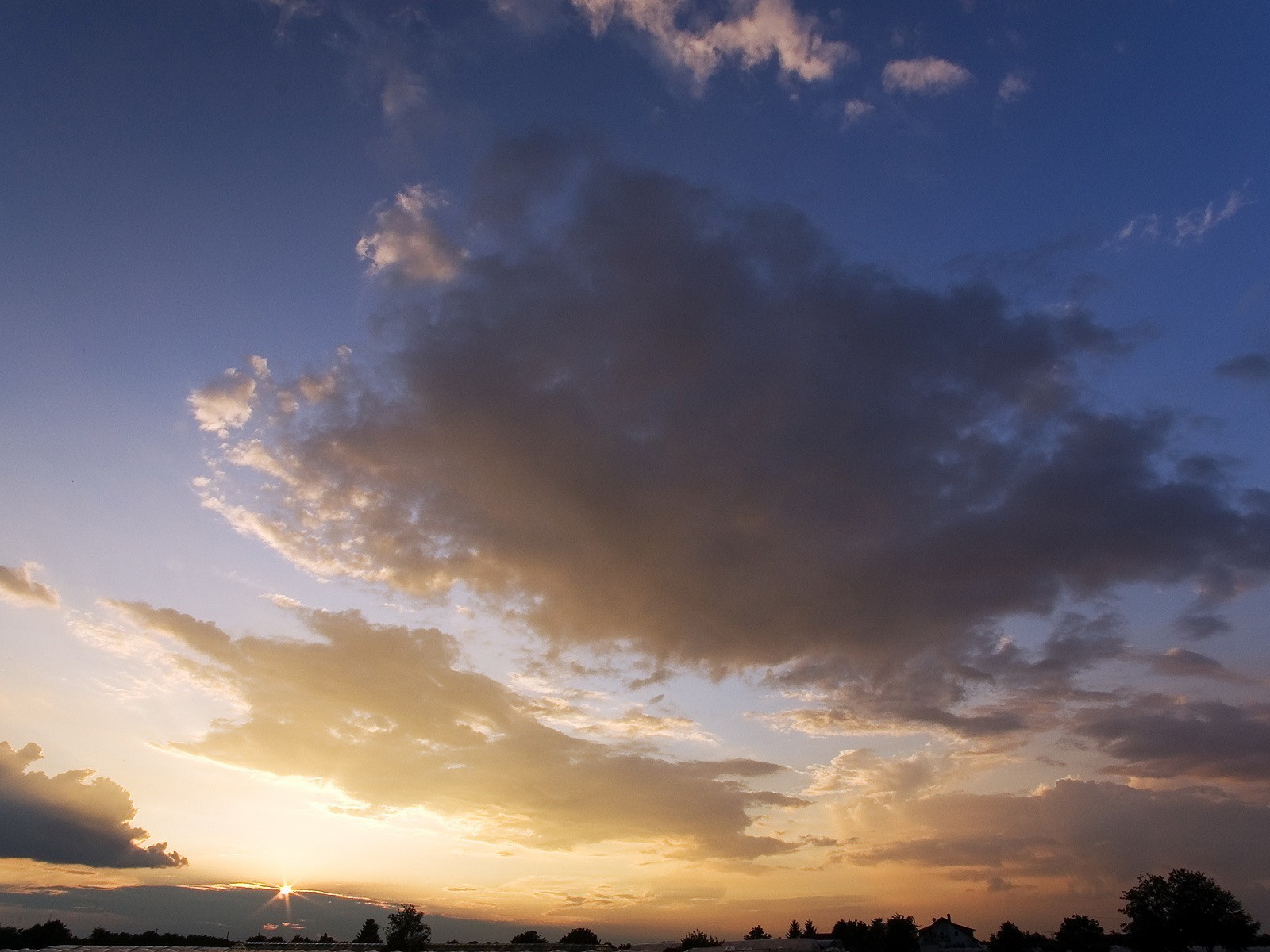 clouds sky sunset