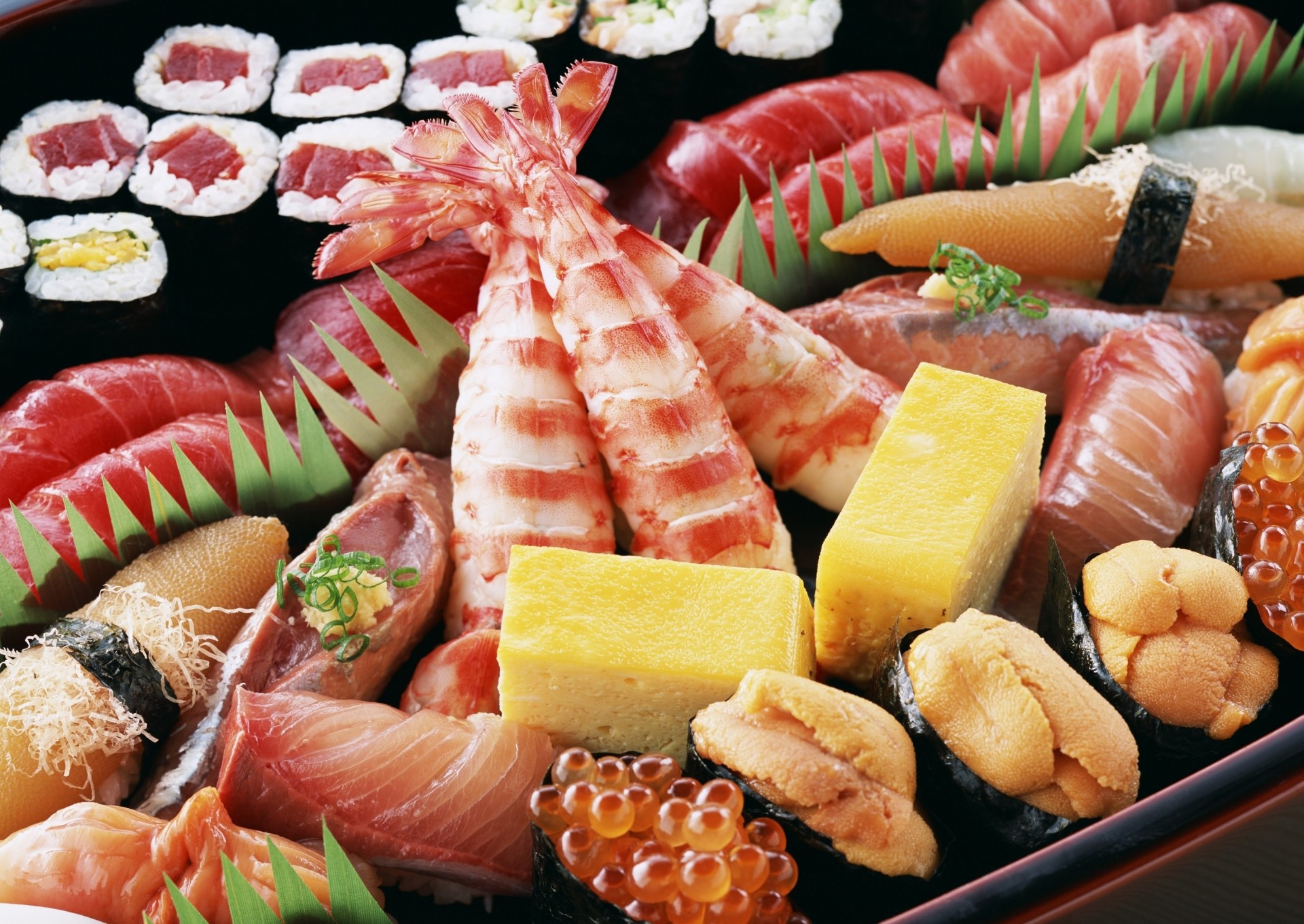 fruits de mer viande sushi