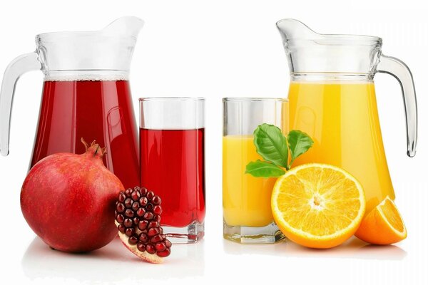 Jus de Grenade et d orange fraîchement pressé