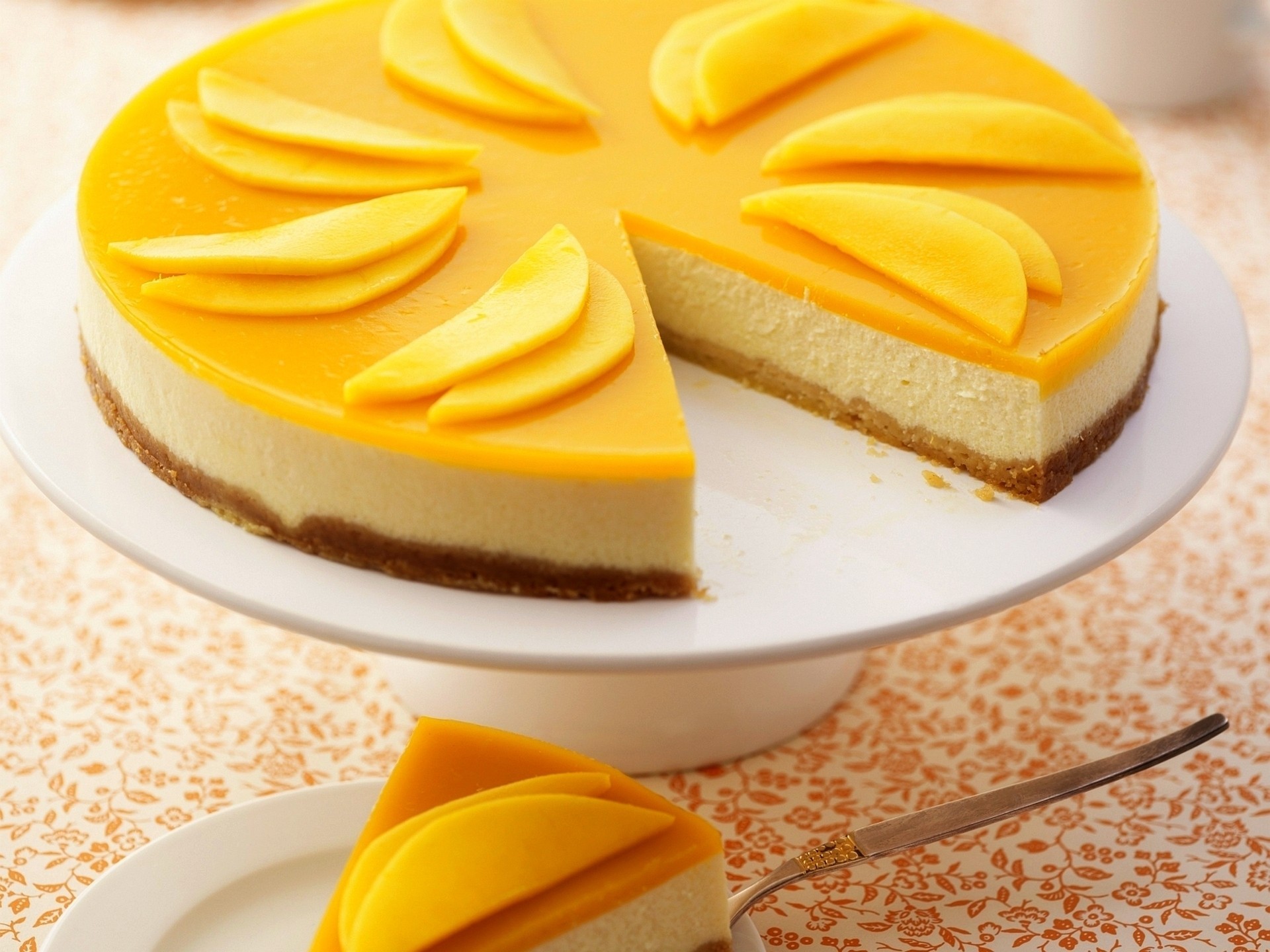 käsekuchen obst kuchen mango lebensmittel süß dessert