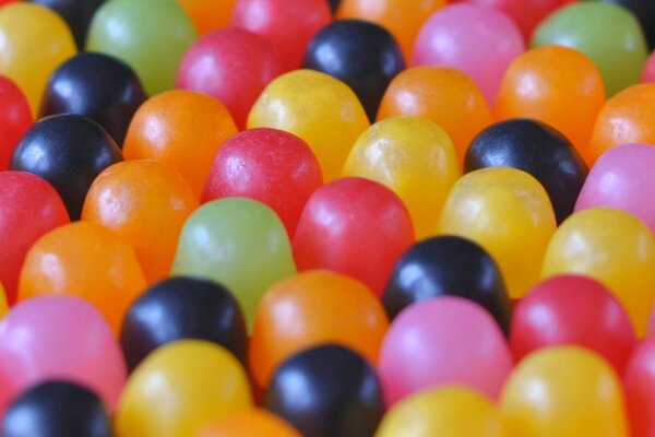 Bonbons colorés appétissants