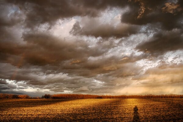 Nubes oscuras se reúnen sobre el campo