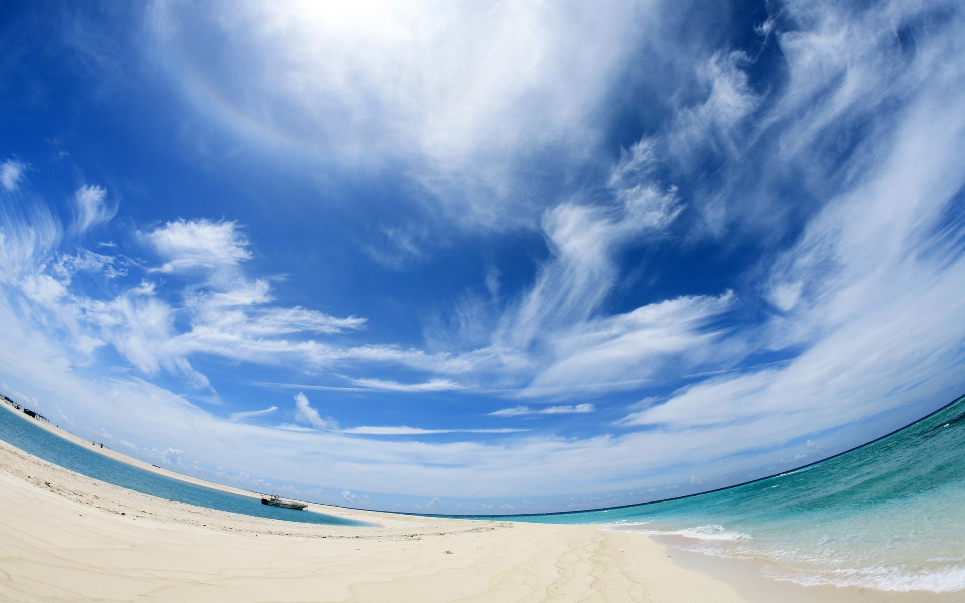 nubes agua arena panorama