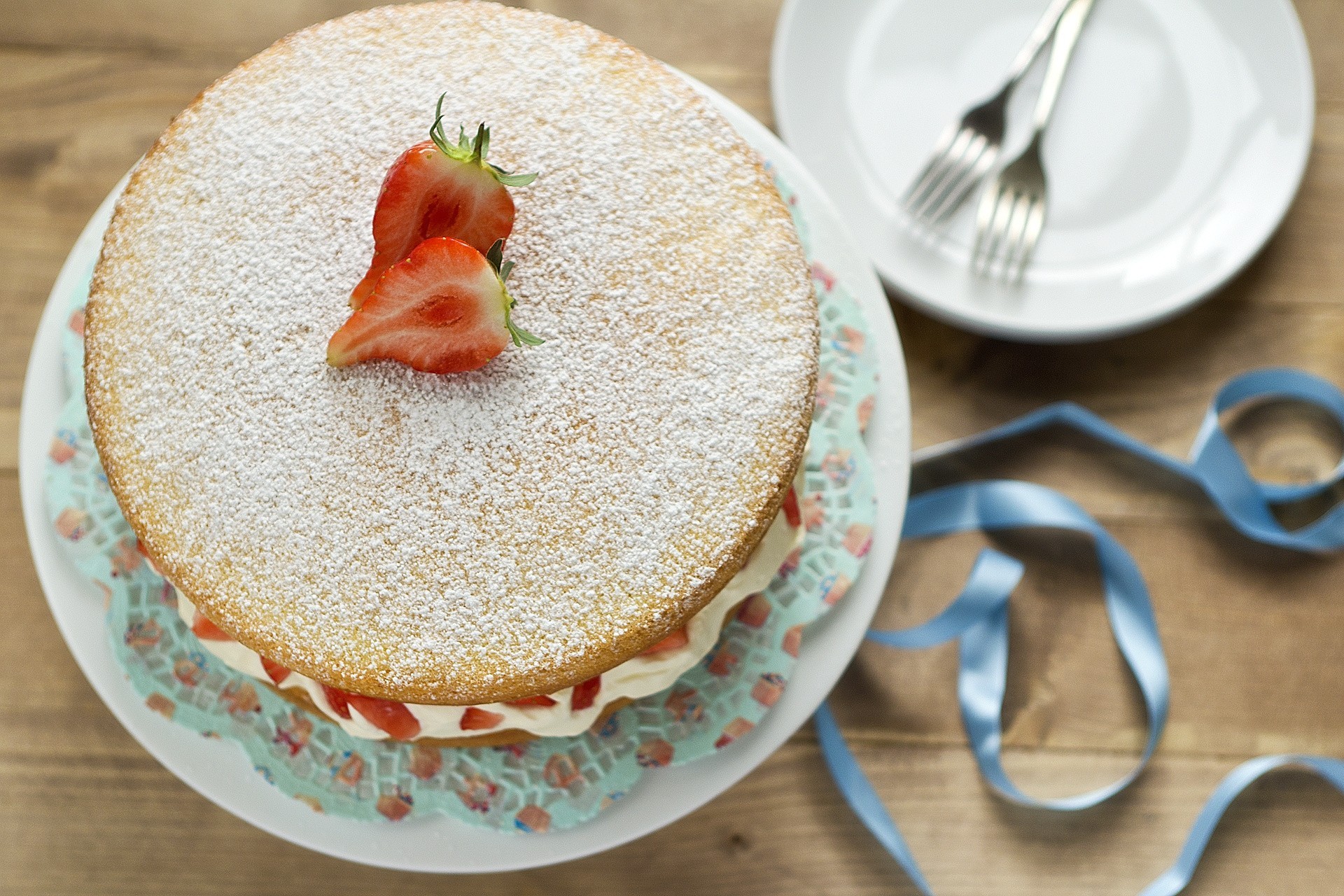 gâteau fraise dessert