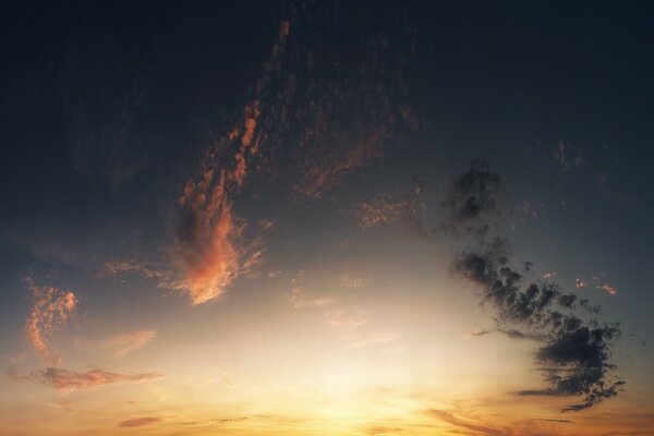 Curly clouds in the sky