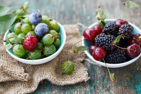 Frische Beeren auf dem Tisch