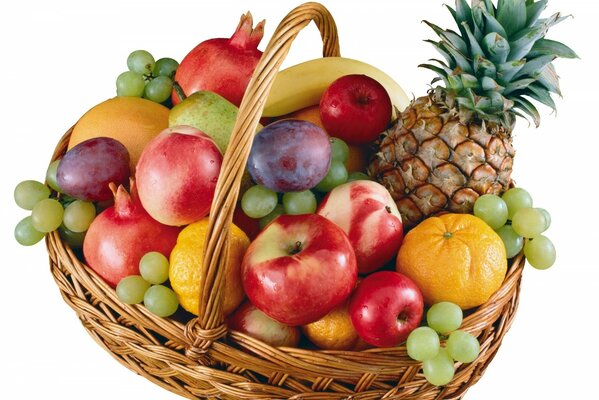 Desktop wallpaper fruit basket