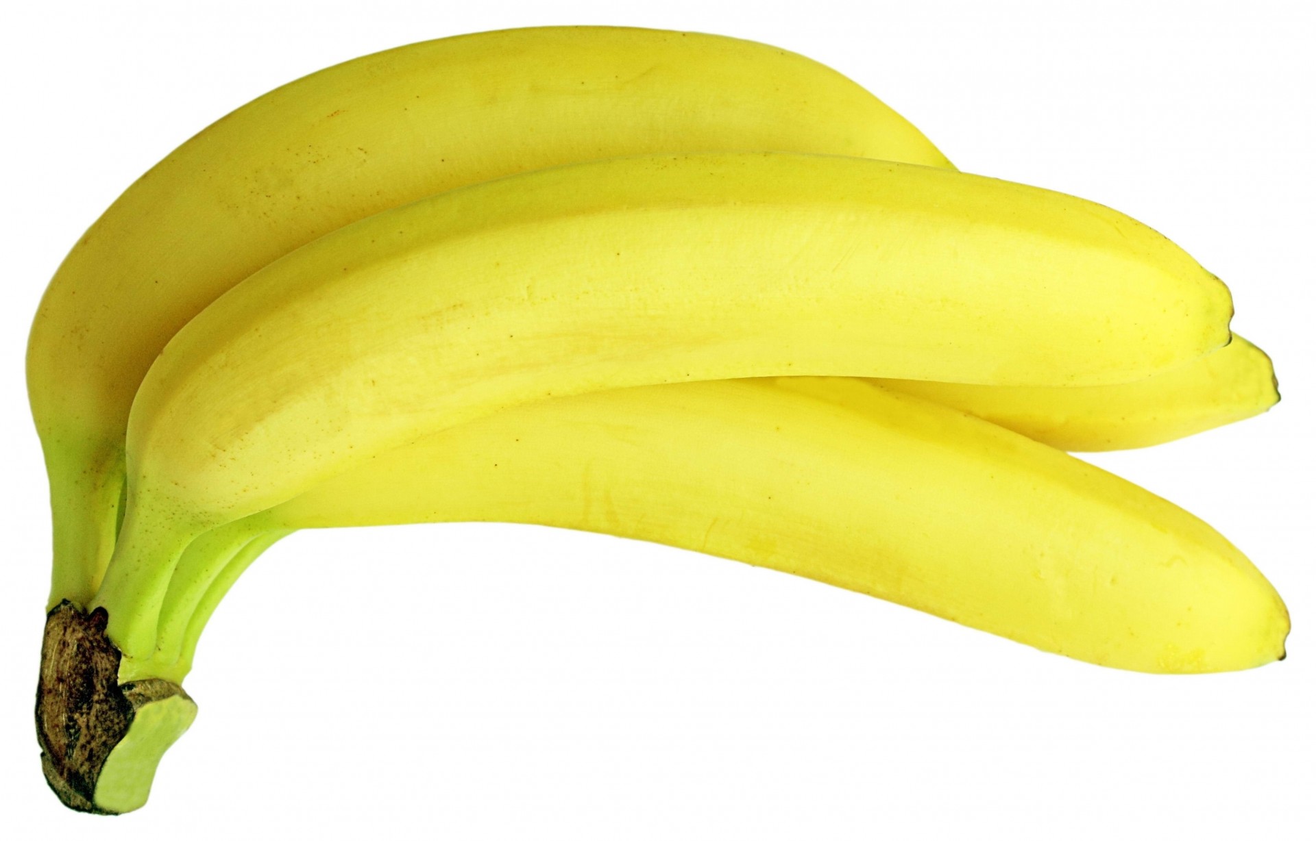 white background bananas close up